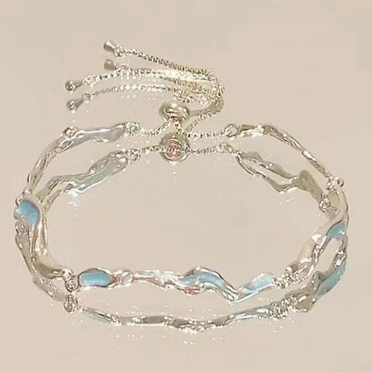 Zircon Cherry Blossom Star And Moon Bowknot Bracelet