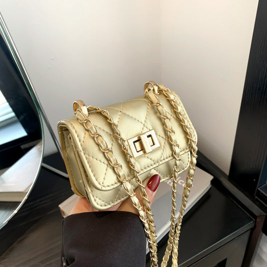 Fashionable Lock-Clasp Chain All-Match Crossbody Bag For Women