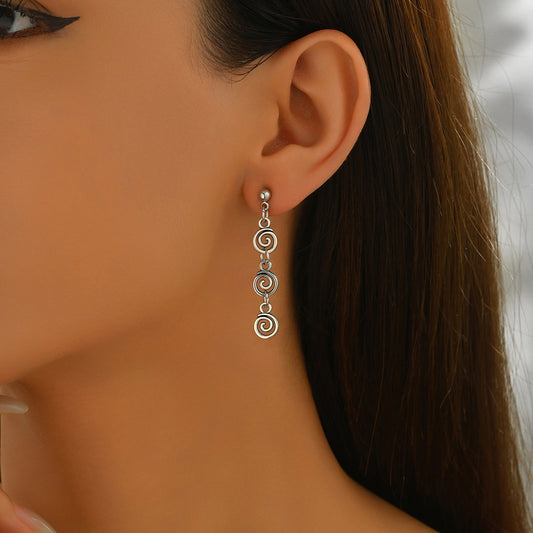 Retro Spiral Creative Mosquito Coil Earrings