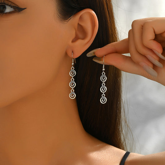 Retro Spiral Creative Mosquito Coil Earrings
