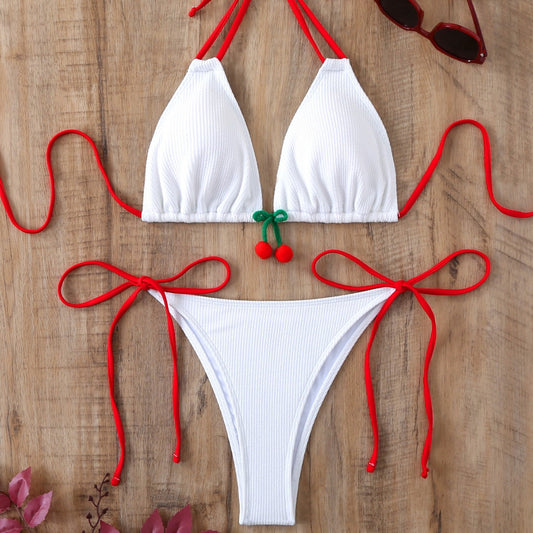 New Style Swimsuit Womens Sexy Little Cherry Bikini Beach Vacation Two-Piece Swimwear For Women