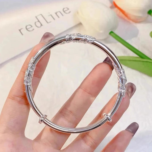 Light-luxury Floral Bracelet For Women Solid Youthful And Niche