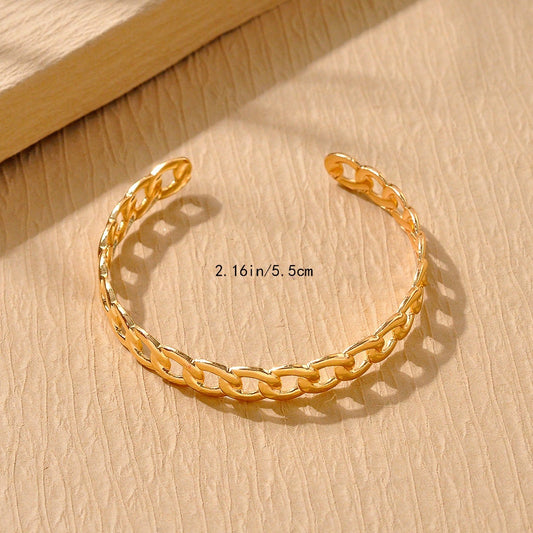 Metal Twist Geometric Knot Winding Hollow Open-end High-grade Light Luxury Personality Fashion Ladies' Bracelet